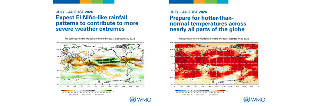 World Meteorological Organisation has issued the latest El Niño and La Niña update.