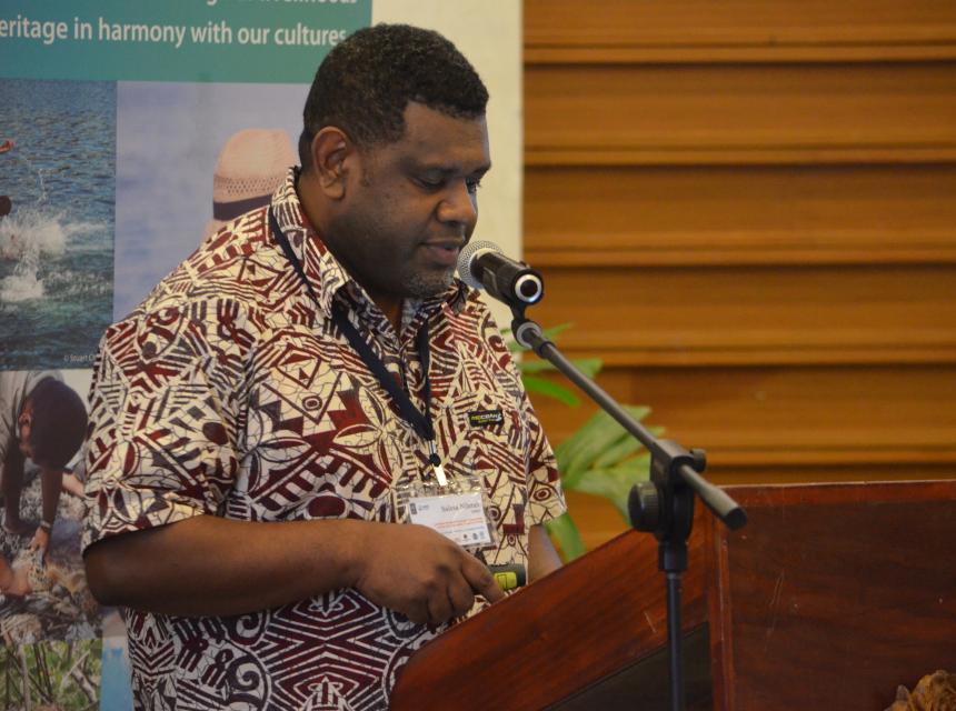 Mr Salesa Niihmei at the third Pacific Meteorological Council Meeting in 2005. Photo: SPREP